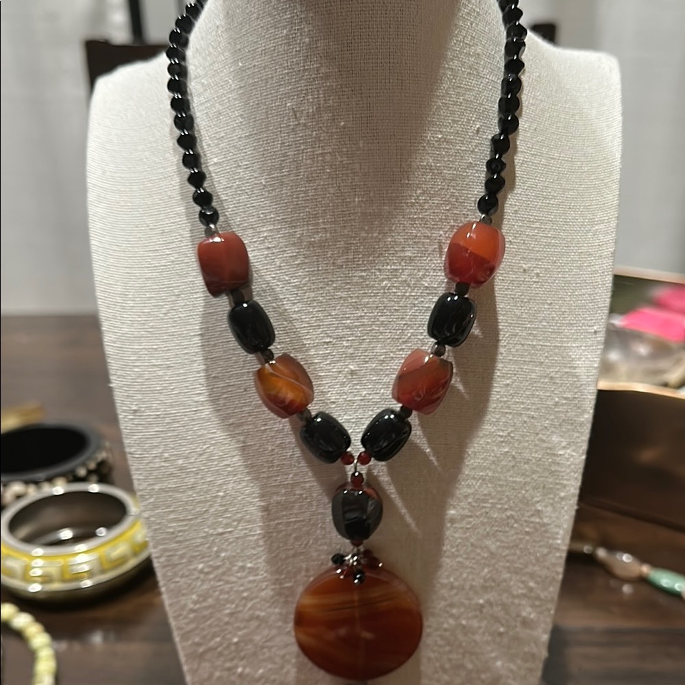 Carnelian and onyx Necklace